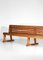 Large Solid Oak French Church Benches, 1960s, Set of 2 6