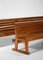 Large Solid Oak French Church Benches, 1960s, Set of 2, Image 15