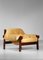 Sessel aus Gelbem Leder und Jacaranda Brasilianischem Design von Percival Lafer, 1960er 2