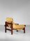 Armchair in Yellow Leather and Jacaranda Brazilian Design by Percival Lafer, 1960s 6