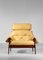 Armchair in Yellow Leather and Jacaranda Brazilian Design by Percival Lafer, 1960s 17