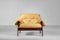 Armchair in Yellow Leather and Jacaranda Brazilian Design by Percival Lafer, 1960s 15