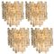 Brass and Glass Flush Mount Chandeliers by J.T. Kalmar, Set of 3 20