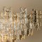 Brass and Glass Flush Mount Chandeliers by J.T. Kalmar, Set of 3 5