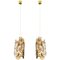 Small Citrus Swirl Smoked Glass Chandeliers from Kalmar, 1960s, Set of 2, Image 1