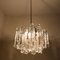 Large Modern Three-Tiered Ice Glass Chandelier from Kalmar 9