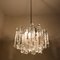 Large Modern Three-Tiered Ice Glass Chandelier from Kalmar, Image 9