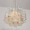 Large Modern Three-Tiered Ice Glass Chandelier from Kalmar 8