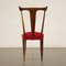 Beech & Velvet Chairs, 1950s, Set of 4 11