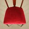 Beech & Velvet Chairs, 1950s, Set of 4 9