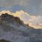 Cesare Gheduzzi, Mountain Landscape, Early 20th Century, Oil on Board, Framed 6