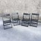 Vintage Black Folding Chairs, Set of 4 4