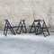 Vintage Black Folding Chairs, Set of 4 8