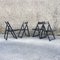 Vintage Black Folding Chairs, Set of 4, Image 8