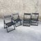 Vintage Black Folding Chairs, Set of 4 2
