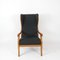 Mid-Century Biedermeier Style Cherrywood Wingback Chair, Image 2