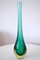 Jarrón italiano de cristal de Murano verde de Flavio Poli para Seguso Vetri d'Arte, años 60, Imagen 1