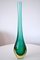 Vase en Verre Murano Vert par Flavio Poli pour Seguso Vetri d'Arte, Italie, 1960s 1