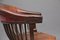 Oak & Leather Swivel Desk Chair, 1800s, Image 3