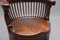 Oak & Leather Swivel Desk Chair, 1800s 9