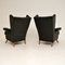 Mid-Century Black Velvet Armchairs, 1950s, Set of 2 12