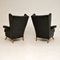 Mid-Century Black Velvet Armchairs, 1950s, Set of 2, Image 12