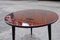 Tavolino da caffè rotondo in palissandro con base in ottone di Cassina, anni '50, Immagine 4