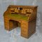 Antiker edwardianischer Schreibtisch mit Rolltür 1