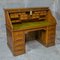 Antiker edwardianischer Schreibtisch mit Rolltür 9