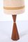 Floor Lamp with Wooden Base & Original Shade, 1960s, Image 9