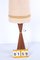 Floor Lamp with Wooden Base & Original Shade, 1960s 4