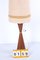 Floor Lamp with Wooden Base & Original Shade, 1960s, Image 4