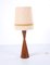 Floor Lamp with Wooden Base & Original Shade, 1960s 2