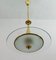Mid-Century Modern Brass and Glass Ceiling Lamp from Fontana Arte, 1950s, Image 7