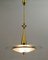 Mid-Century Modern Brass and Glass Ceiling Lamp from Fontana Arte, 1950s, Image 3