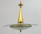 Mid-Century Deckenlampe aus Messing und Glas von Fontana Arte, 1950er 5