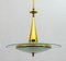 Mid-Century Modern Brass and Glass Ceiling Lamp from Fontana Arte, 1950s, Image 1