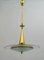 Mid-Century Deckenlampe aus Messing und Glas von Fontana Arte, 1950er 2