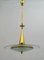 Mid-Century Modern Brass and Glass Ceiling Lamp from Fontana Arte, 1950s 2