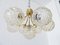 Golden Glass & Brass Sputnik Chandelier from Kaiser Idell / Kaiser Leuchten, 1960s, Image 7