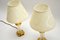 Antique Neoclassical Style Glass & Brass Table Lamps, 1950s, Set of 2 4