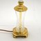 Antique Neoclassical Style Glass & Brass Table Lamps, 1950s, Set of 2 5