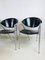 Vintage Italian Black & Gray Leather Dining Chairs from Calligaris, Set of 4, Image 24