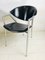 Vintage Italian Black & Gray Leather Dining Chairs from Calligaris, Set of 4 7