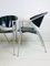 Vintage Italian Black & Gray Leather Dining Chairs from Calligaris, Set of 4 23