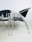 Vintage Italian Black & Gray Leather Dining Chairs from Calligaris, Set of 4, Image 23