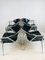 Vintage Italian Black & Gray Leather Dining Chairs from Calligaris, Set of 4, Image 1