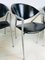 Vintage Italian Black & Gray Leather Dining Chairs from Calligaris, Set of 4 19