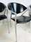 Vintage Italian Black & Gray Leather Dining Chairs from Calligaris, Set of 4 18