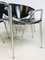 Vintage Italian Black & Gray Leather Dining Chairs from Calligaris, Set of 4 11